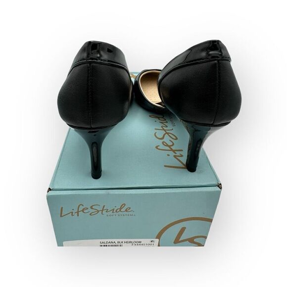 LifeStride Womens Saldana Pointed Toe Stiletto D'Orsay Pumps Heel Black Size 8.5 - Picture 9 of 11